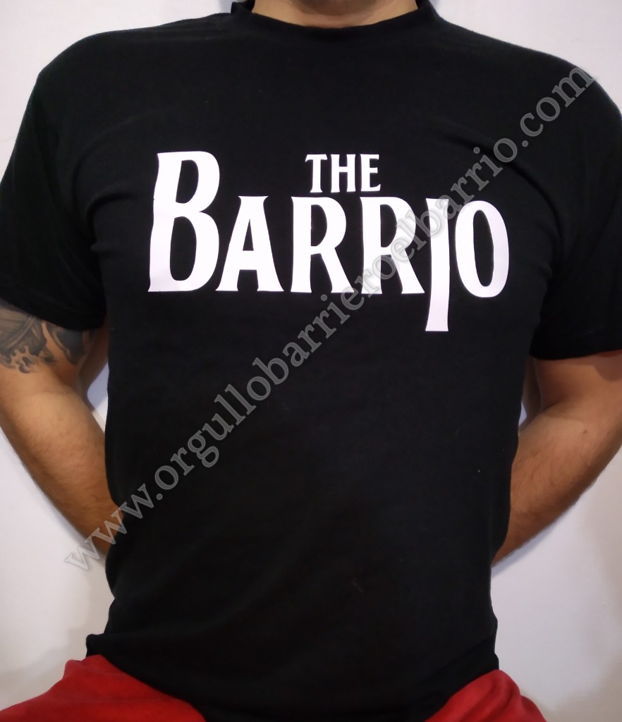 Cerdo álbum de recortes bordillo camiseta the barrio, marca registrada el barrio orgullo barriero